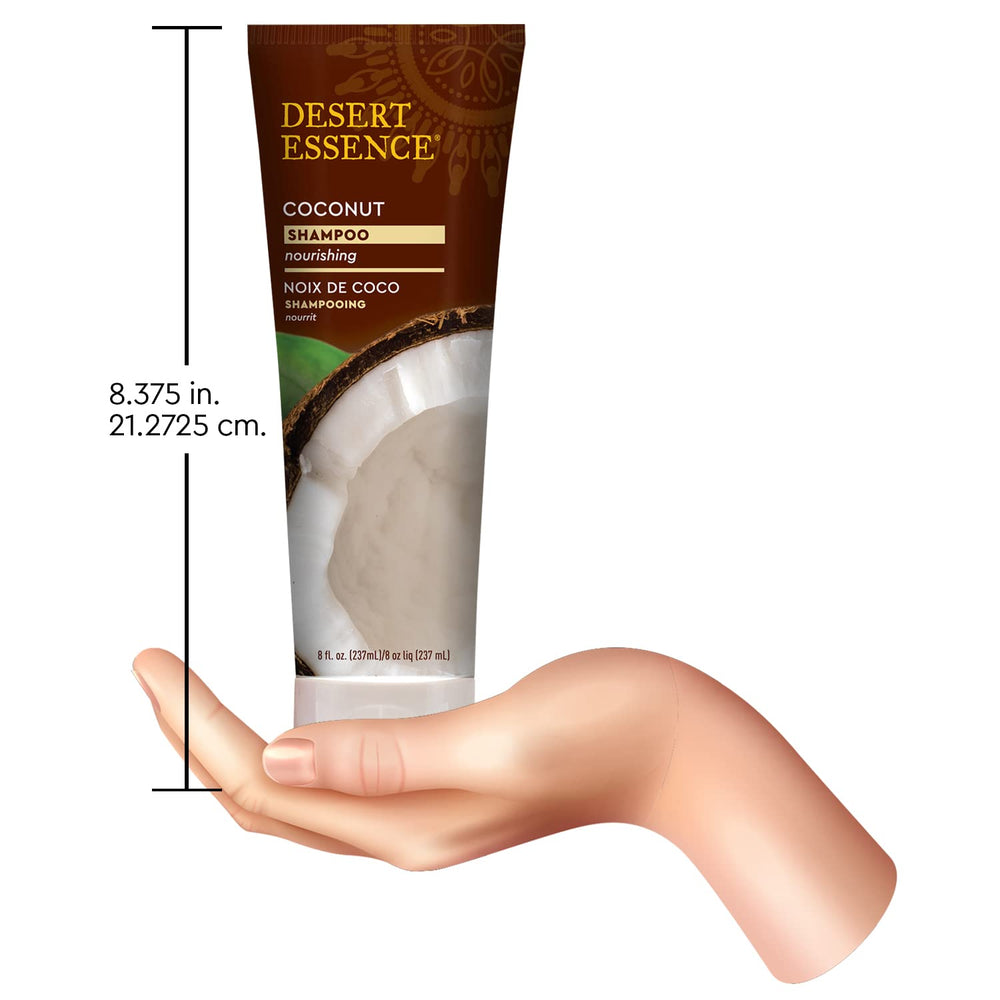 Desert Essence Champú Coco vegano y libre de crueldad para estilo natural