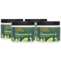 Desert Essence daily cleansing pads pack showing convenient on-the-go cleansing benefits