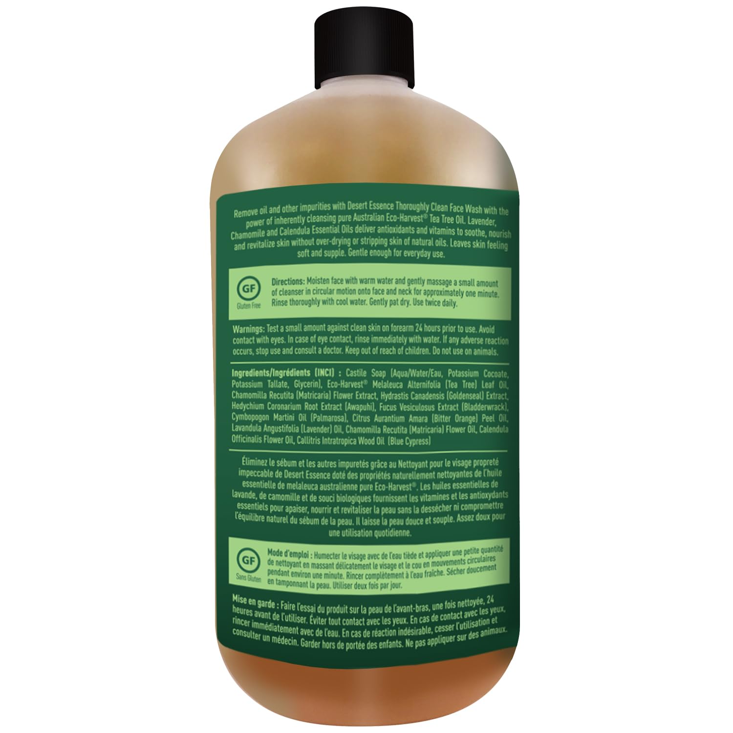 Desert Essence envase de 32 oz, práctico para diario.