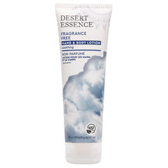Desert Essence loción sin fragancia, bote 8oz, piel suave y cómoda.