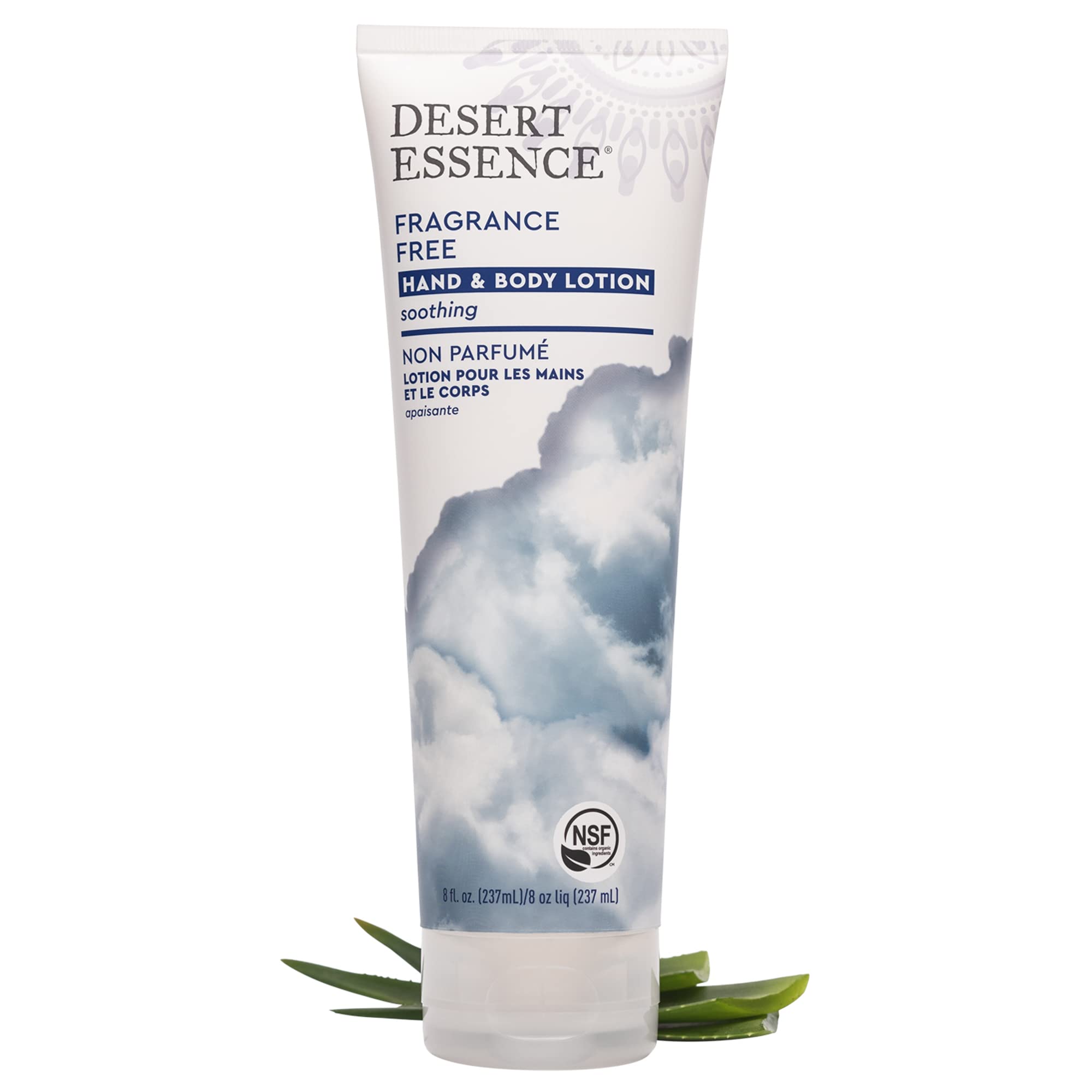 Textura cremosa de Desert Essence, aplicación suave en manos y cuerpo.