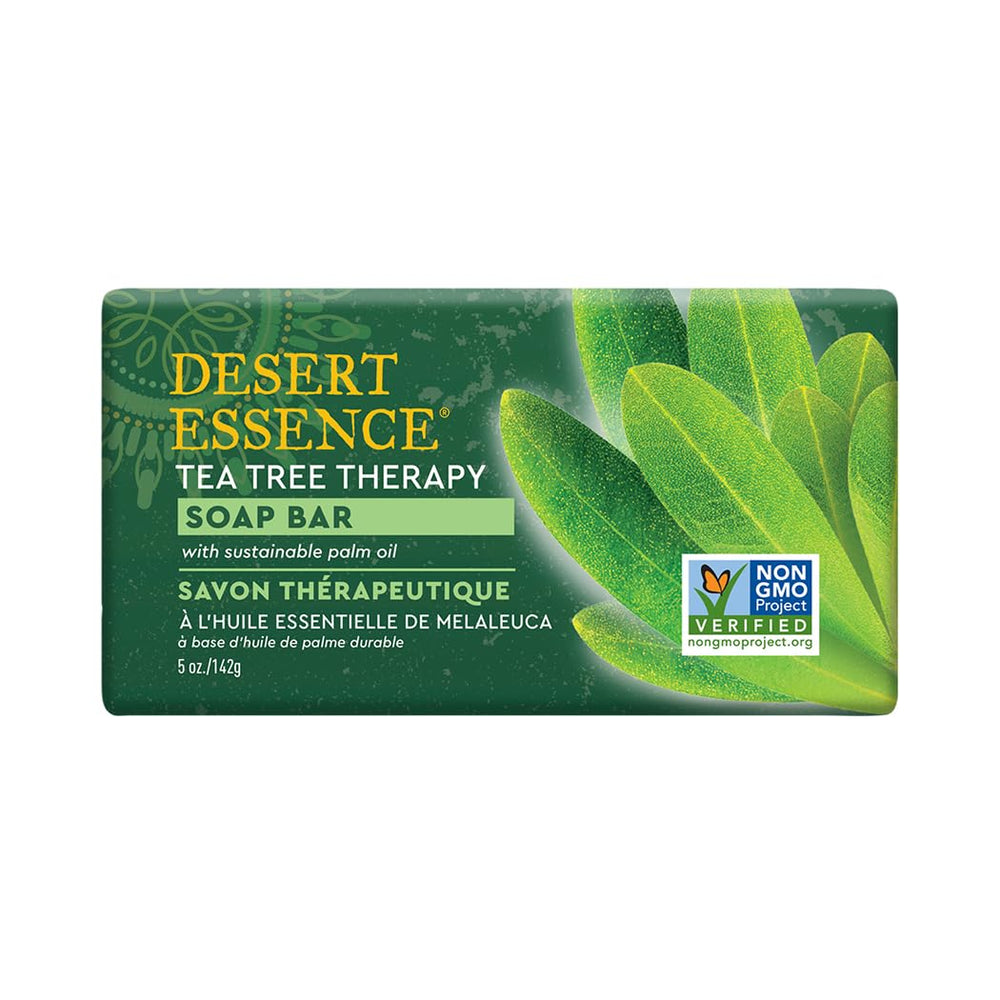 Desert Essence Tea Tree Therapy Cleansing Soap Bar aloe infusion for hydration