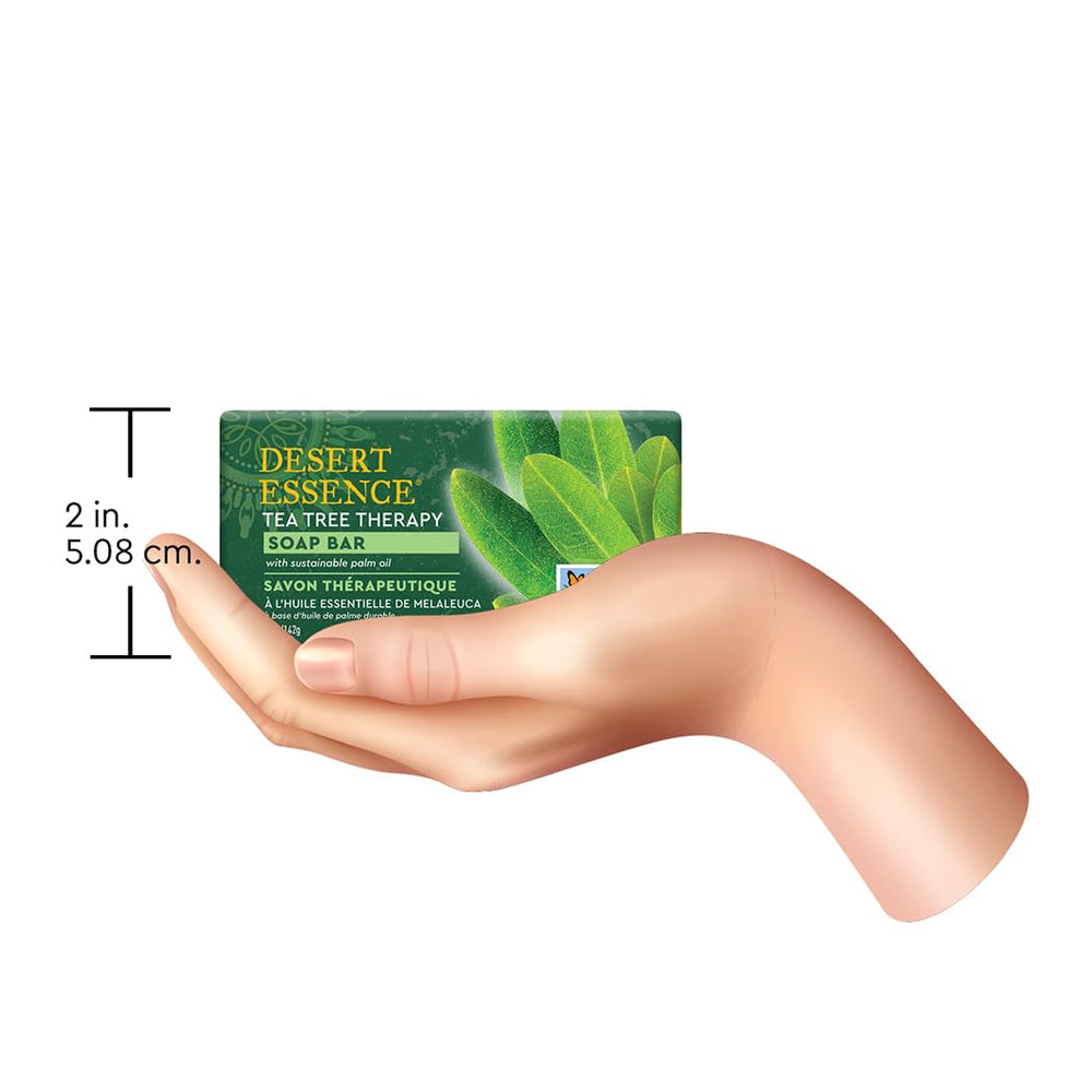 Desert Essence Tea Tree Therapy Cleansing Soap Bar suitable for face and body care