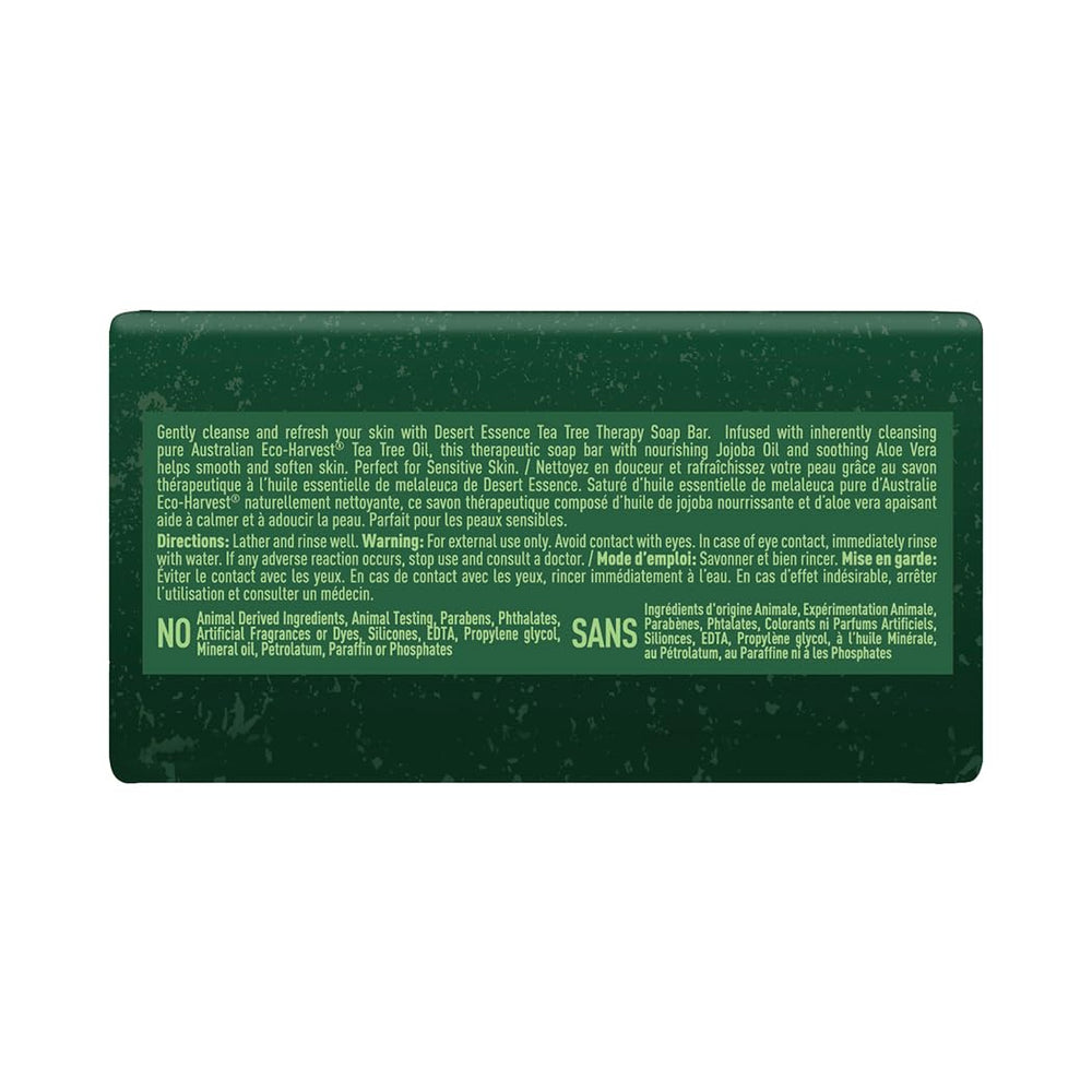Desert Essence Tea Tree Therapy Cleansing Soap Bar natural foam and cleansing action