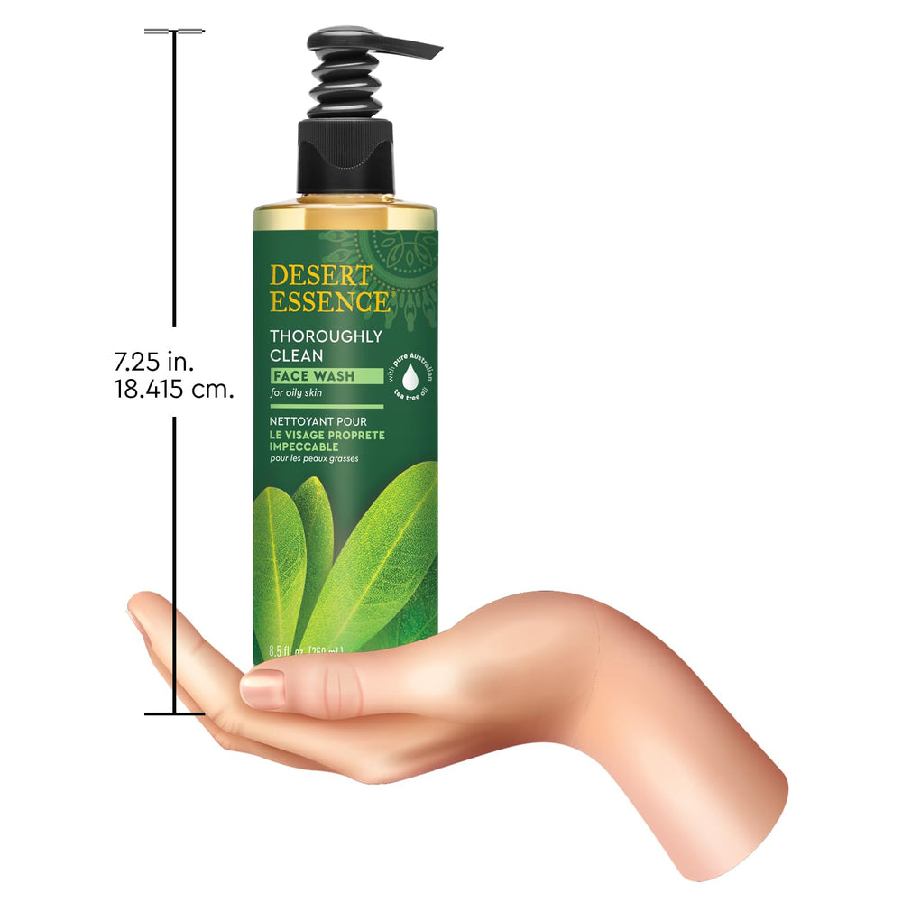 Desert Essence fórmula vegana y cruelty-free en envase.
