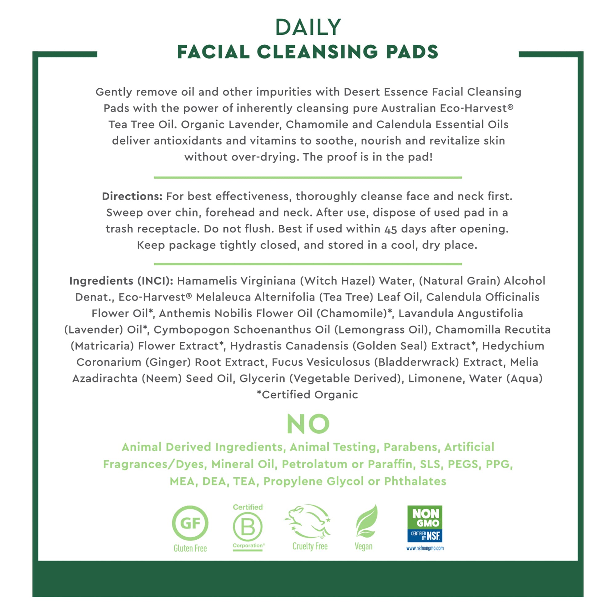 Desert Essence travel-friendly pack shown for gym bag cleansing