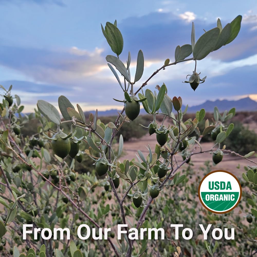 Desert Oasis Hand Salve with organic jojoba oil benefits cuticles.
