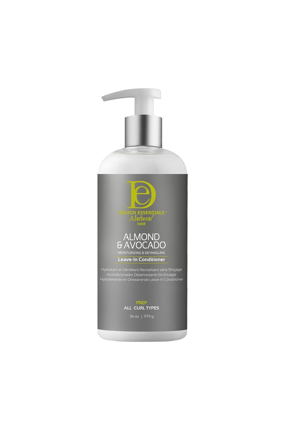 Design Essentials Almond Avocado Leave-In Bottle Pour for easy daily moisture application.