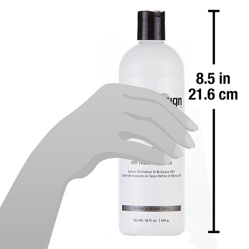 Design Essentials Define & Shine sleek finish on hair showing shine