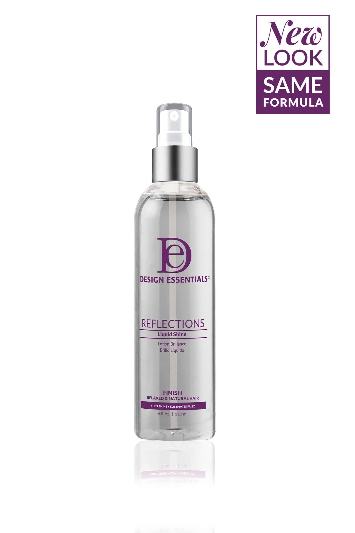 Design Essentials Reflections Liquid Shine: aplicación en el cabello para acabado suave y sedoso
