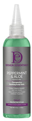 Design Essentials tonico menta aloe, botella para cuero cabelludo fresco y ligero.