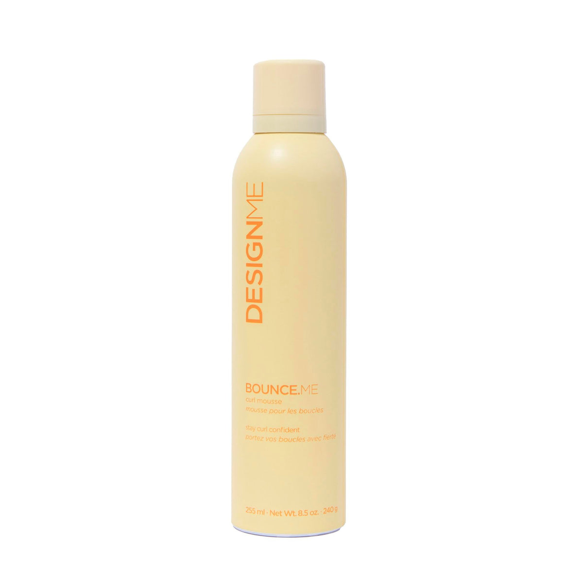 Design.Me BOUNCE.ME Curl Mousse pack shot showing definition and hydration.