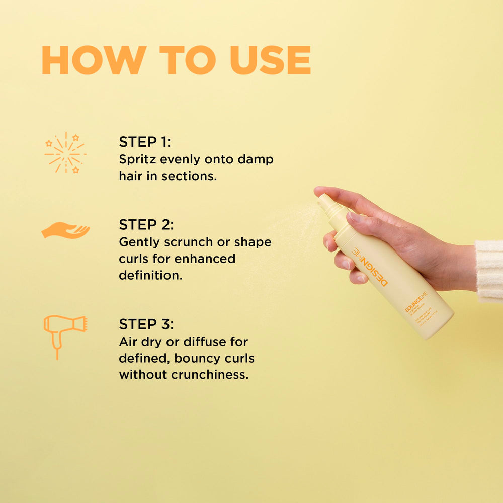 Design.Me BOUNCE.ME curls shine after styling with hydration.