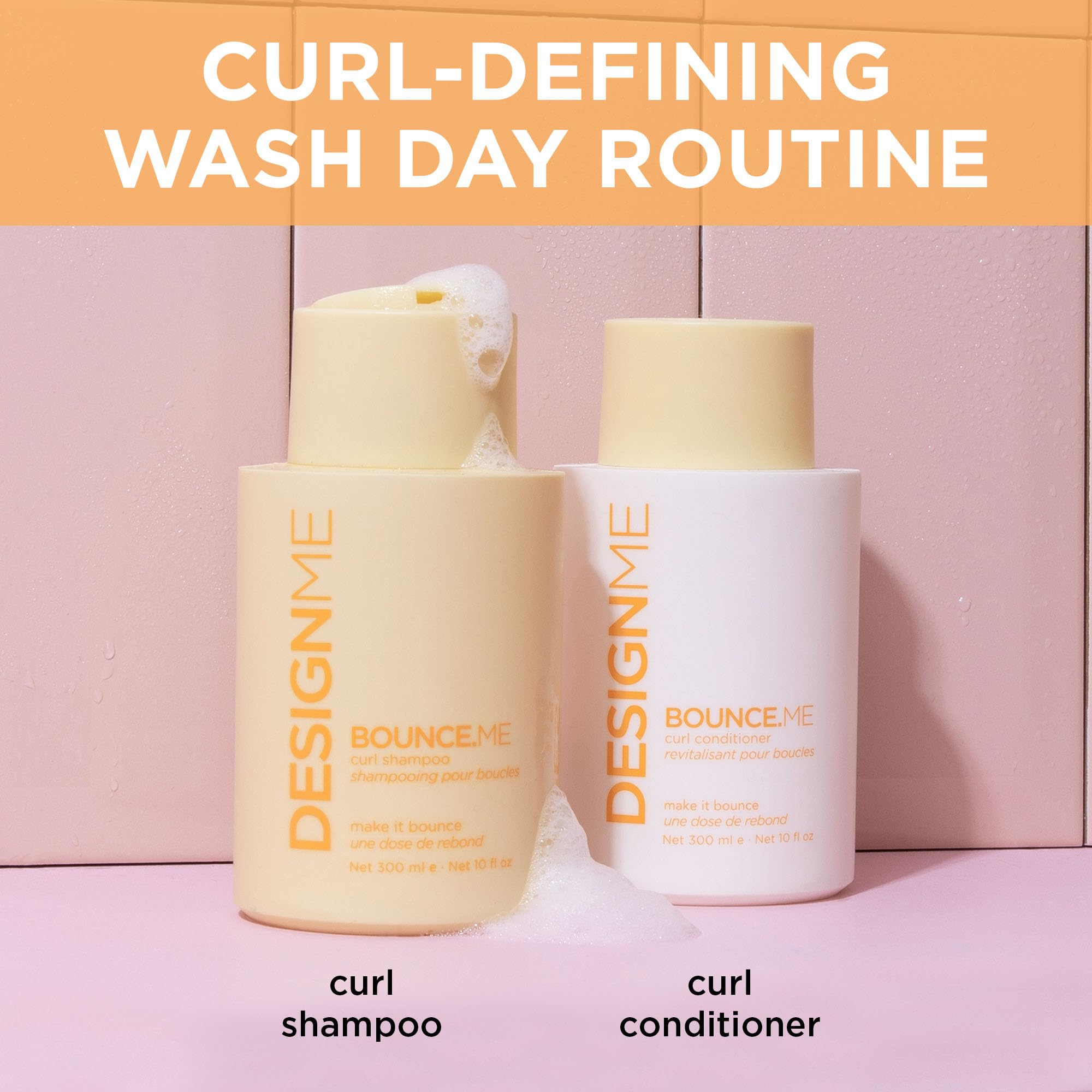 Design.Me BOUNCE.ME frizz-control closeup suggests lasting manageability.