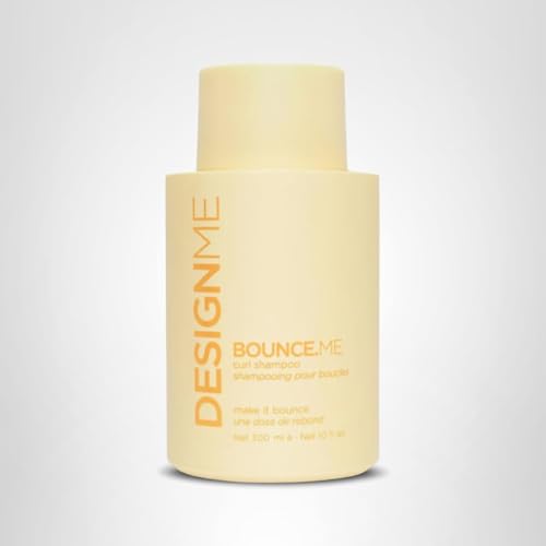 Design.Me Bounce.ME Shampoo beside conditioner for enhanced hydration routine.