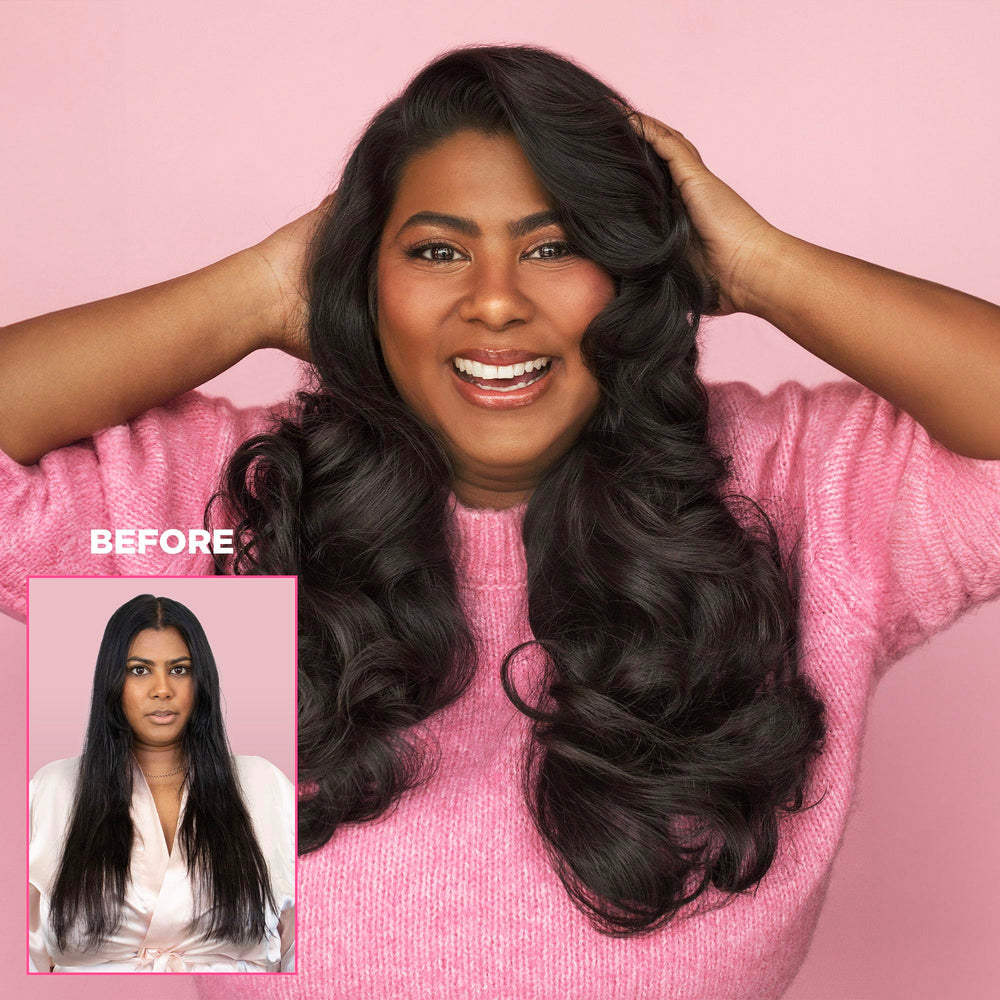 Design.Me PUFF.ME Hair Powder mess-free spray nozzle in action