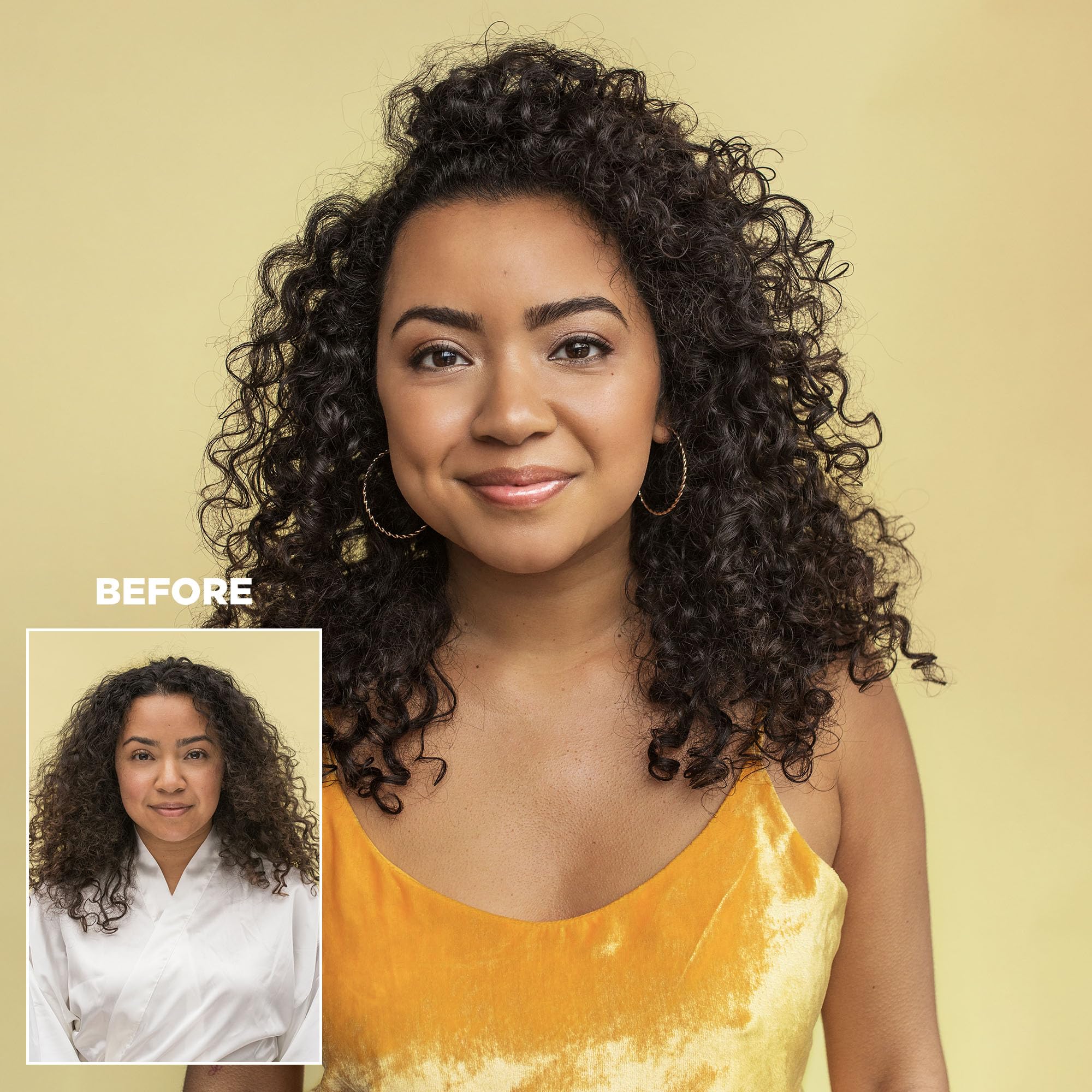 Design.Me BOUNCE.ME curling cream on a coil section demonstrates curl definition.