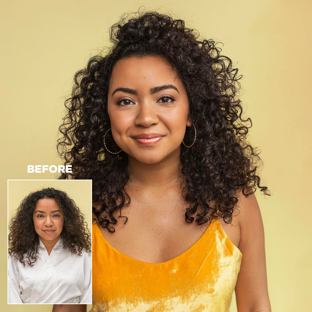Design.Me BOUNCE.ME curling cream on a coil section demonstrates curl definition.