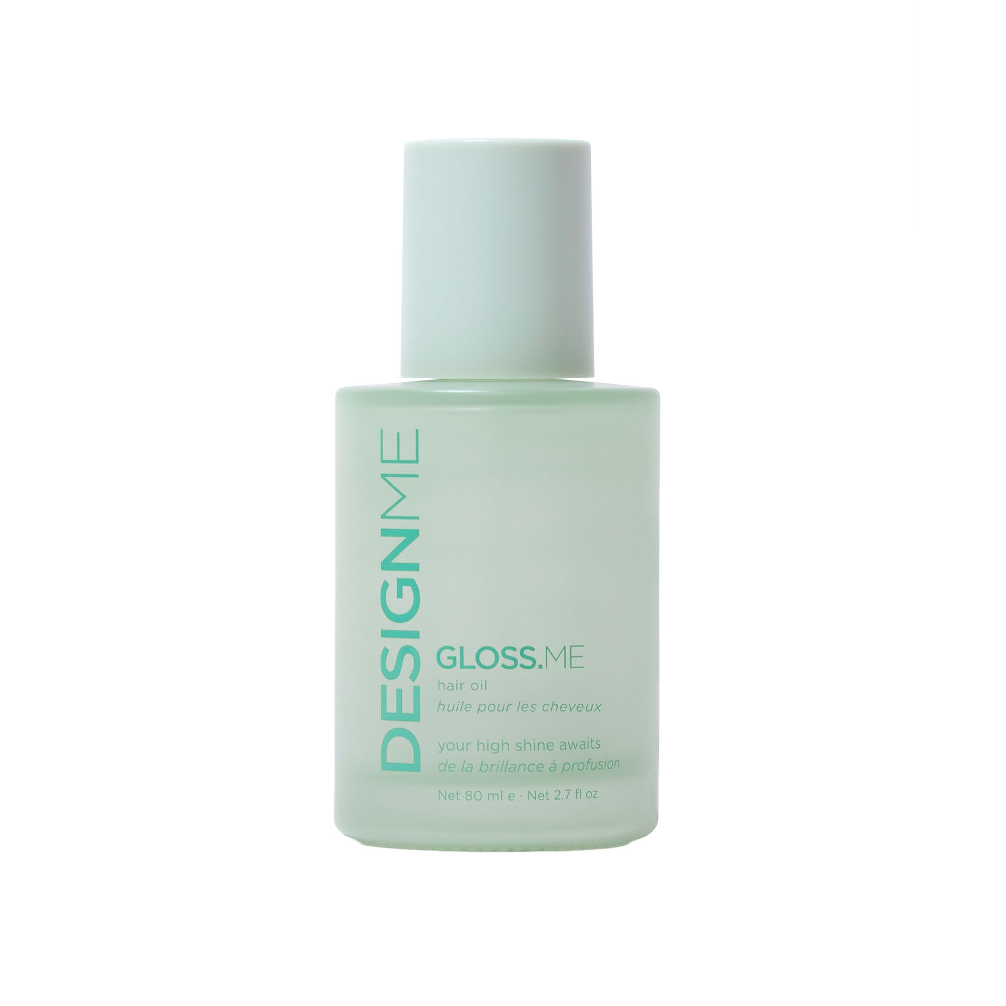 Design.Me GLOSS.ME hair serum bottle for weightless shine.
