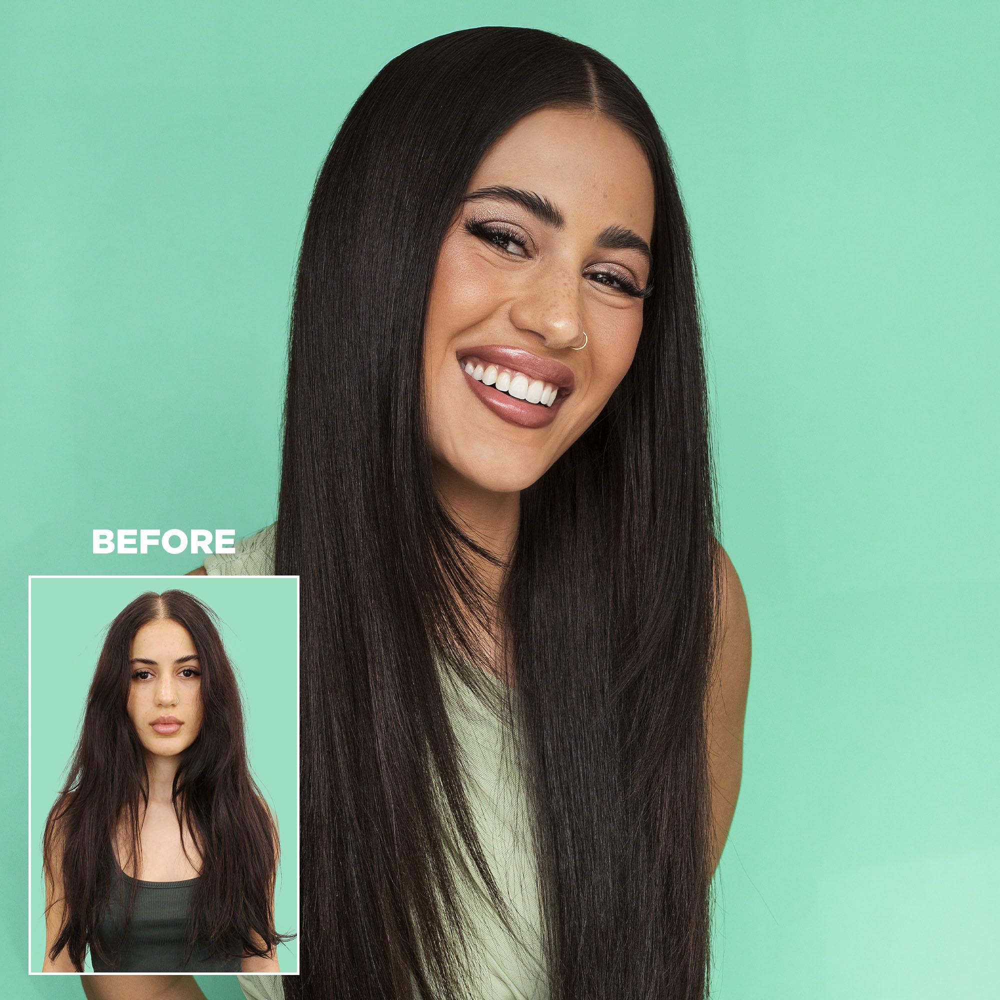 Color-treated hair stays vibrant with Design.Me GLOSS.ME serum.