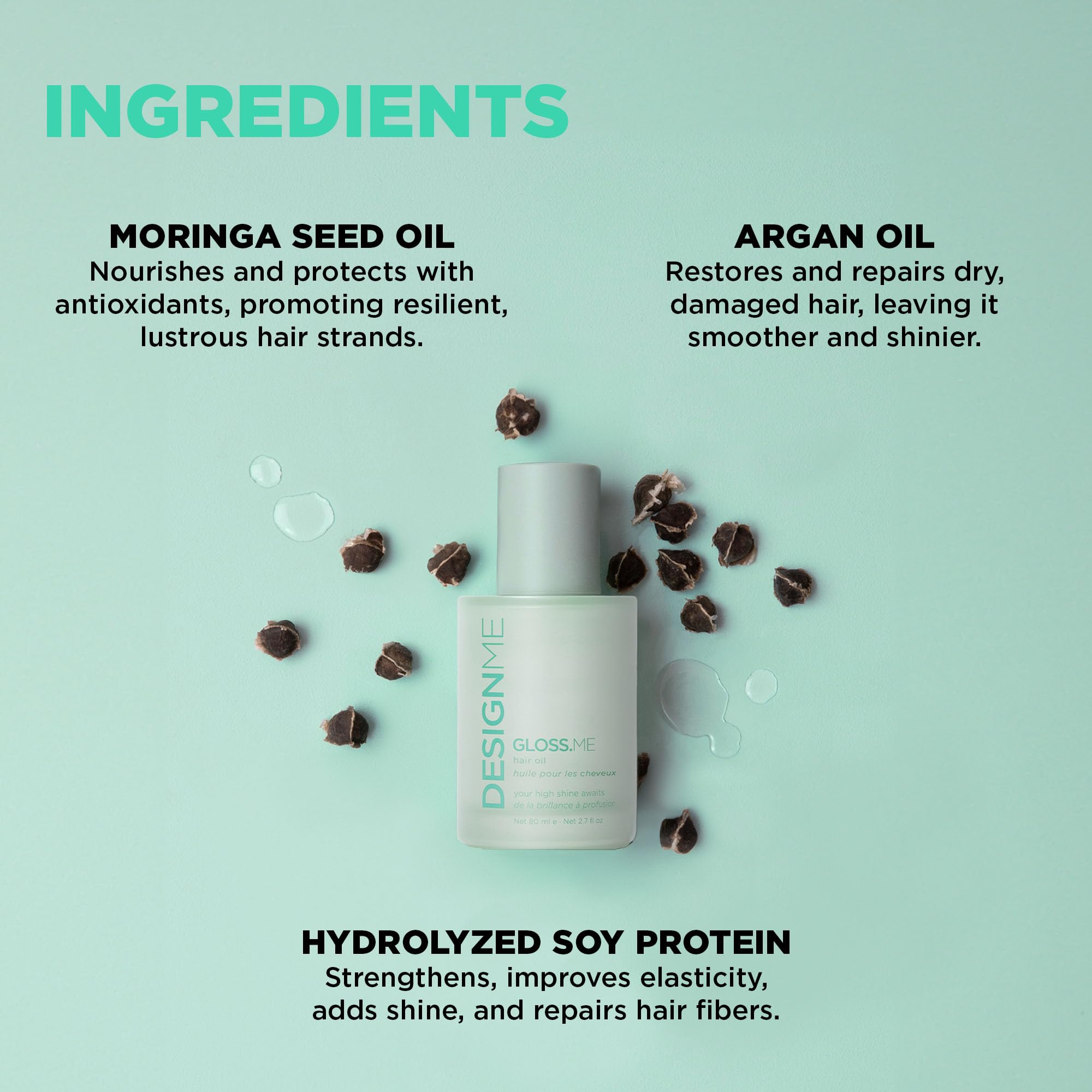 Salon-ready shine with Design.Me GLOSS.ME serum.