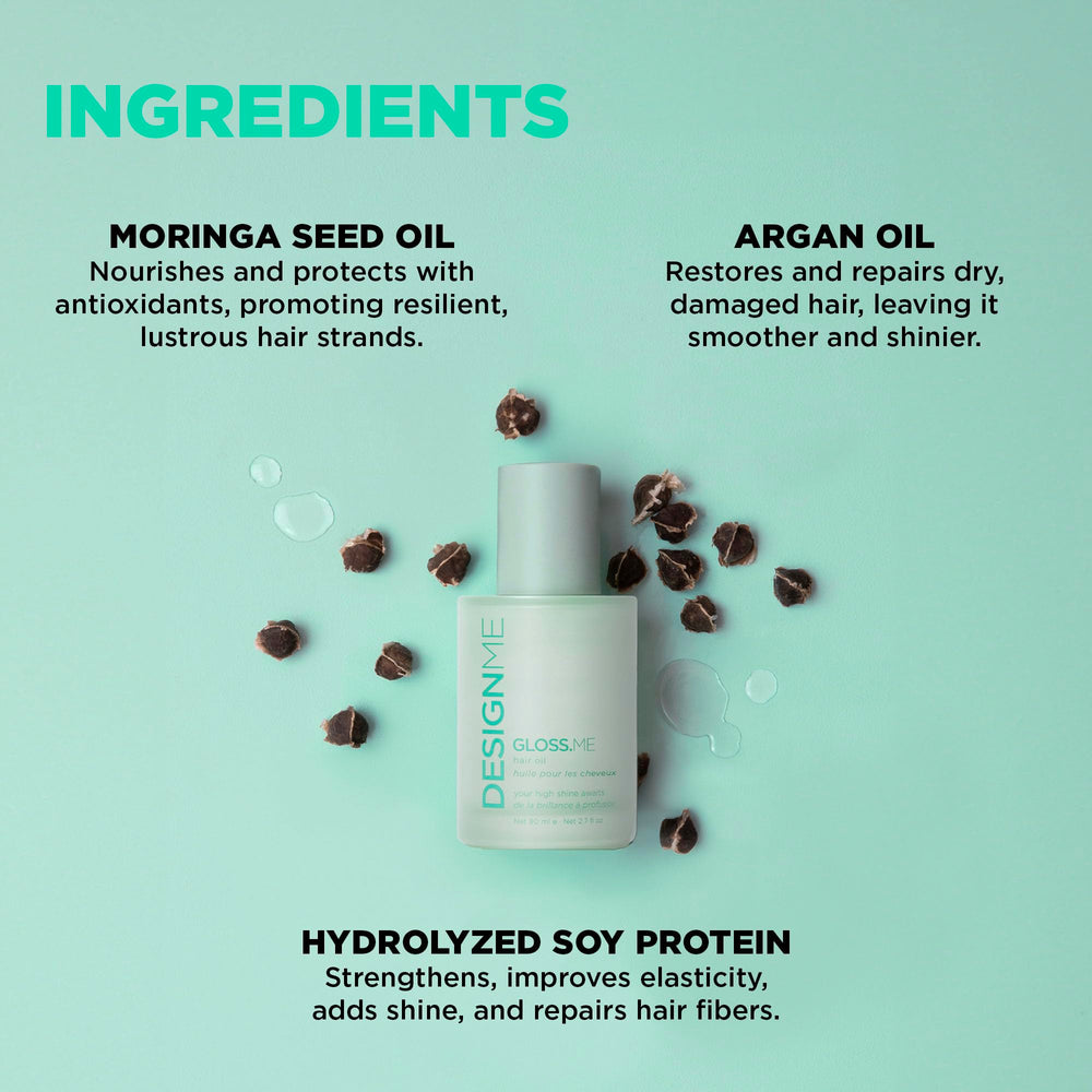 Salon-ready shine with Design.Me GLOSS.ME serum.