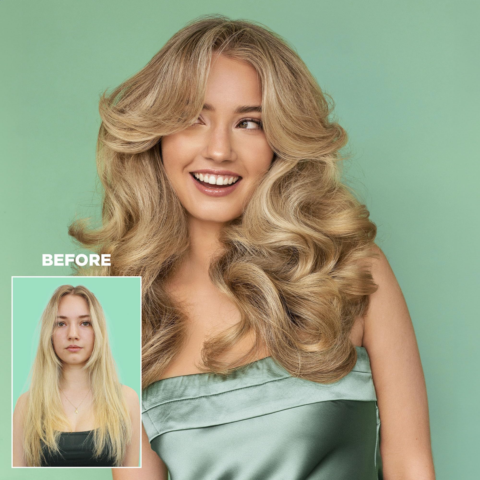 Lightweight Design.Me GLOSS.ME serum leaves hair weightless.