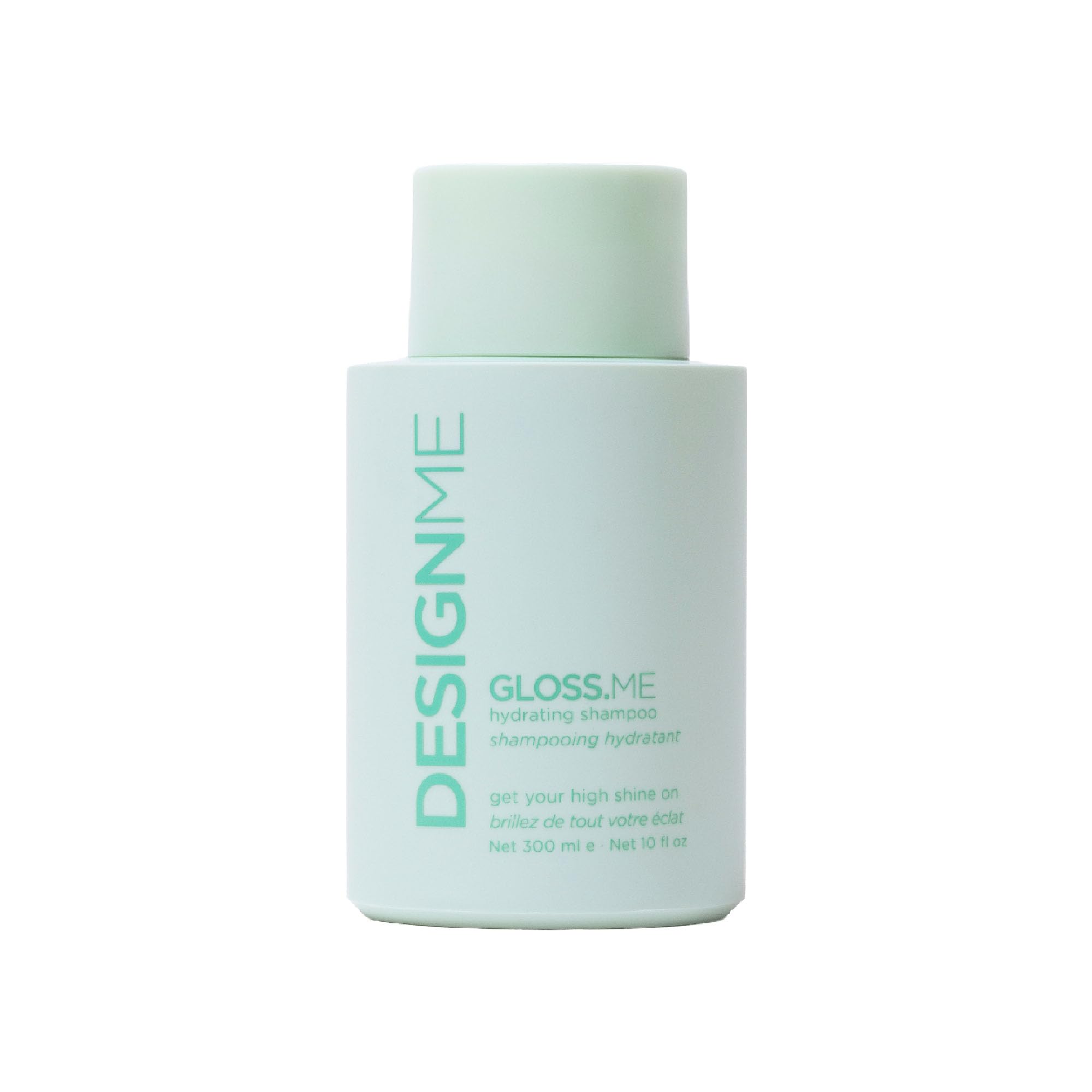 Design.Me GLOSS.ME hydrating shampoo bottle suitable for all hair types.