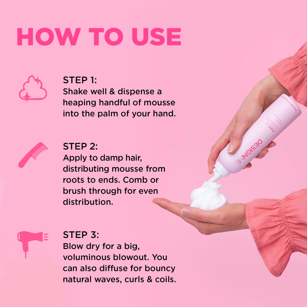PUFF.ME dispensing nozzle shown for even foam distribution