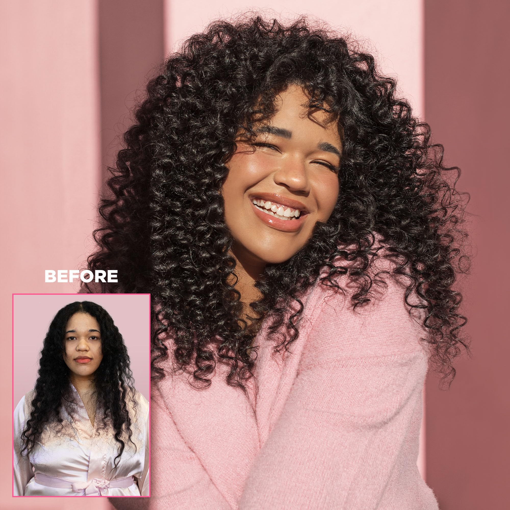 PUFF.ME mousse during heat styling for protection and lift