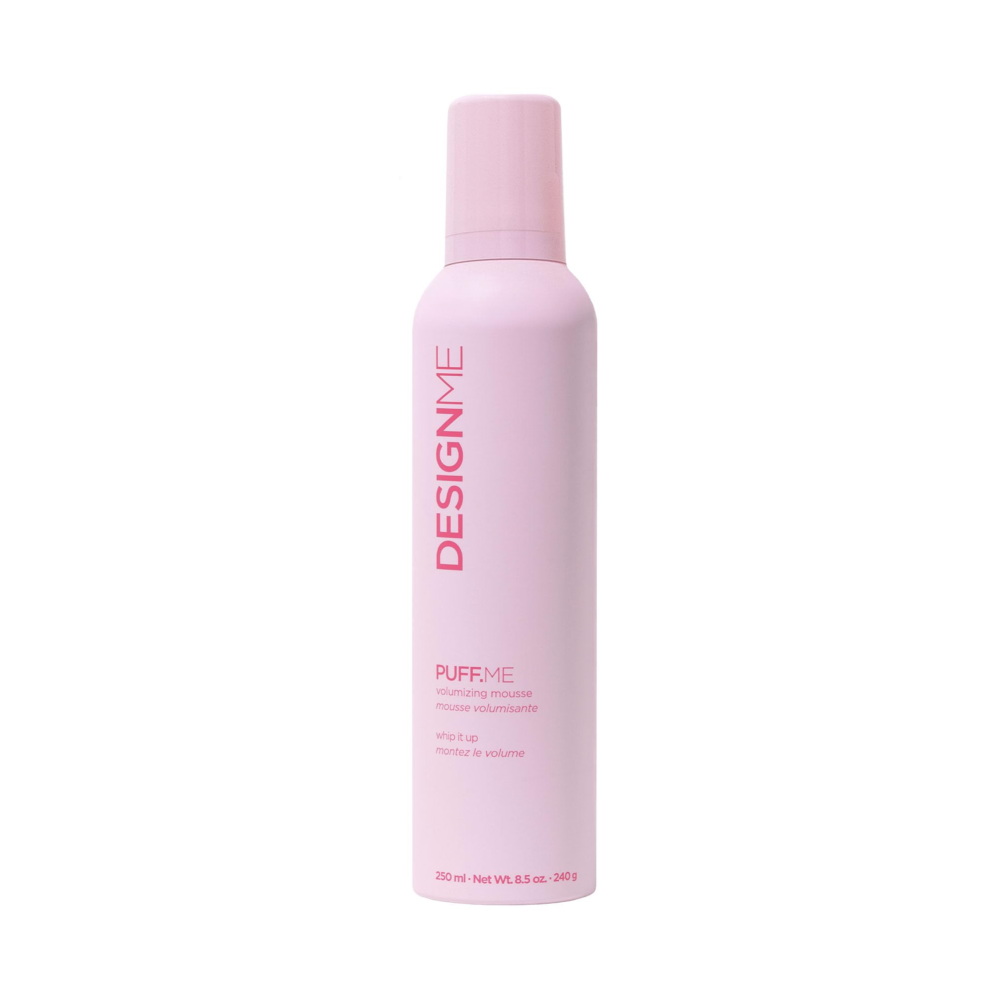 Design.Me PUFF.ME bottle shows weightless volume for fine hair