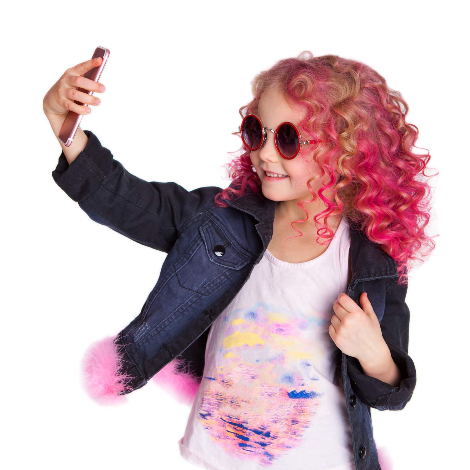 Desire Deluxe glitter purple hair chalk creates bold shimmering highlights for events