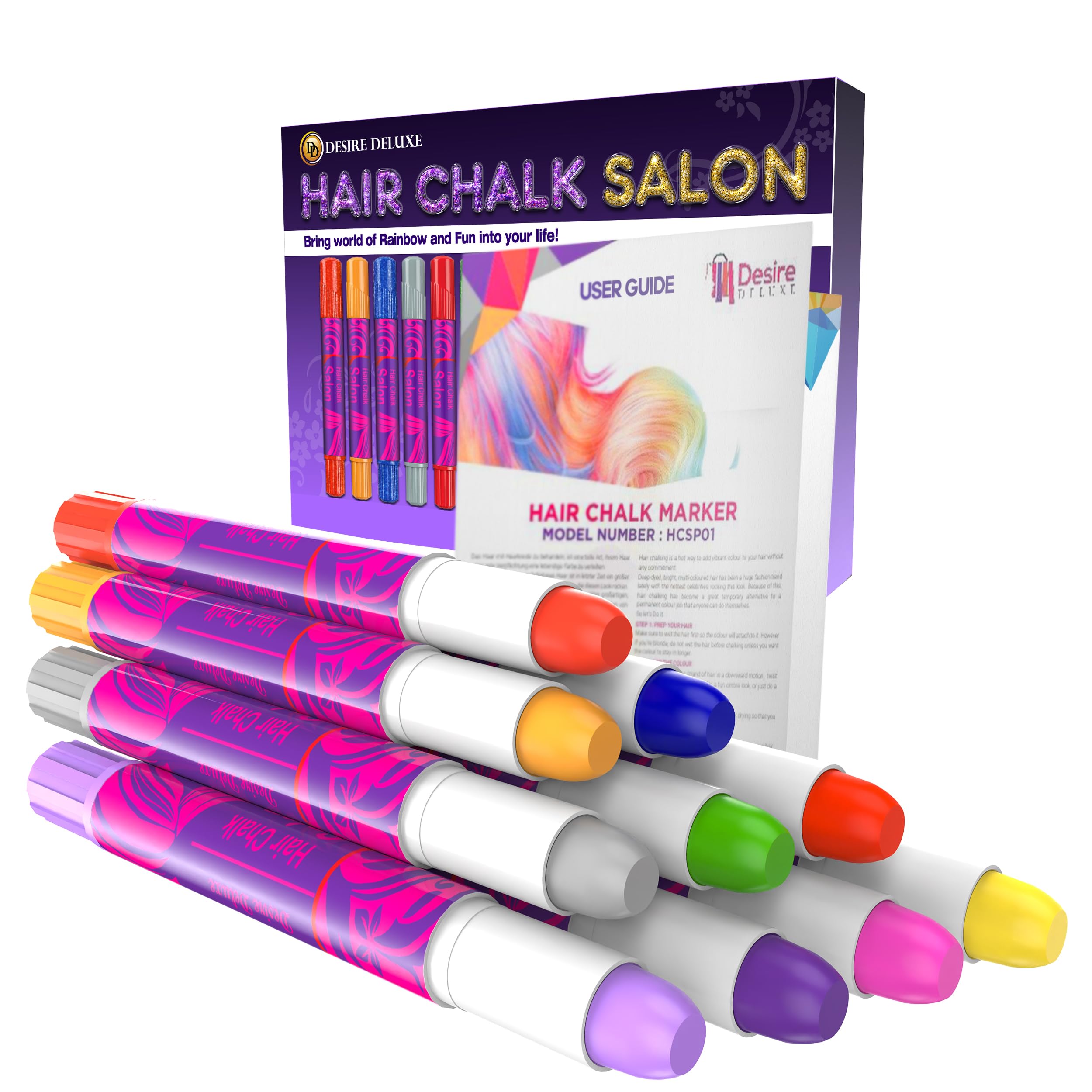 Desire Deluxe orange hair chalk adds sunny, washable color to hairstyles