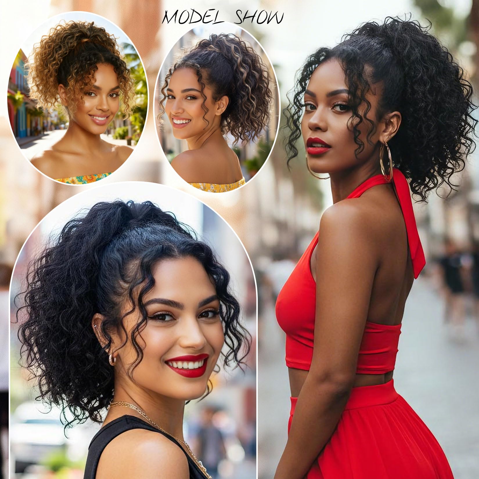 Detean 1B shade ponytail for natural blend