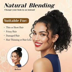 Detean ponytail shows fluffy volume for quick styling