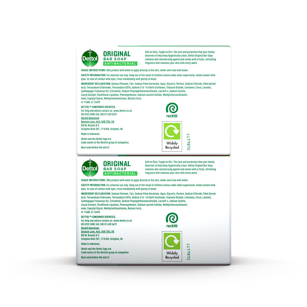 Dettol antibacterial soap bar with moisturising agents for daily care