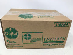 Dettol Original barra de jabón en ducha, fragancia fresca y sensación limpia.
