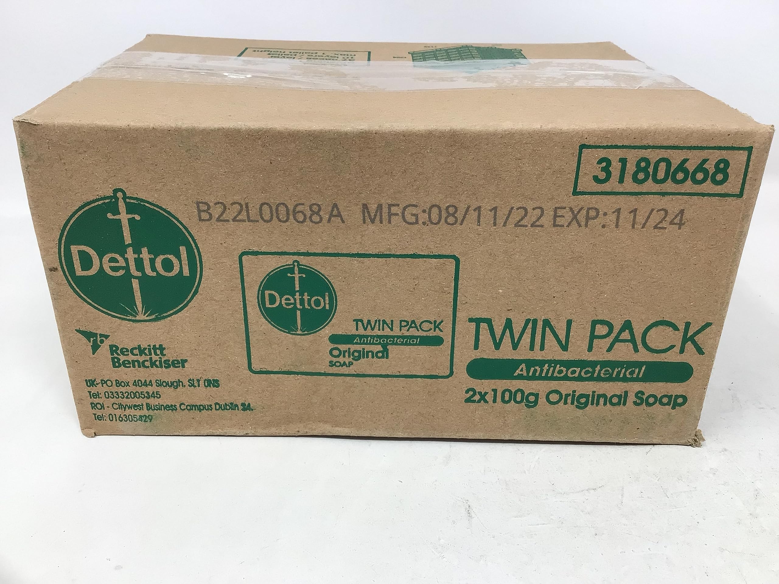 Dettol Original barra de jabón, fragancia fresca que despierta la higiene.