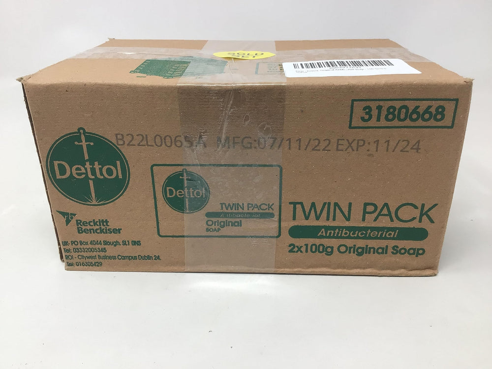 Dettol Original barra de jabón, protección frente a gérmenes invisibles.