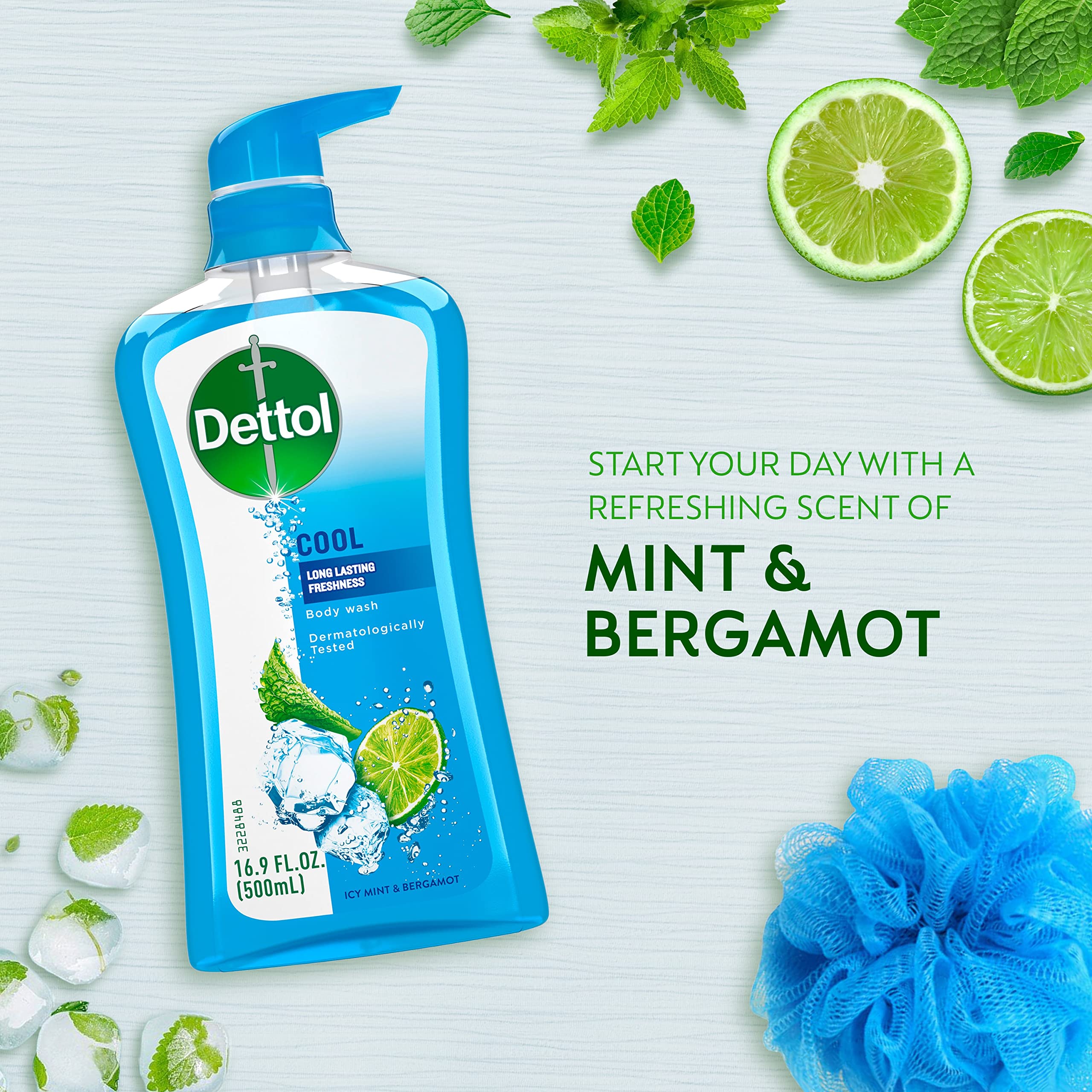 Dettol Cool: botella ergonómica facilita el agarre bajo la ducha.