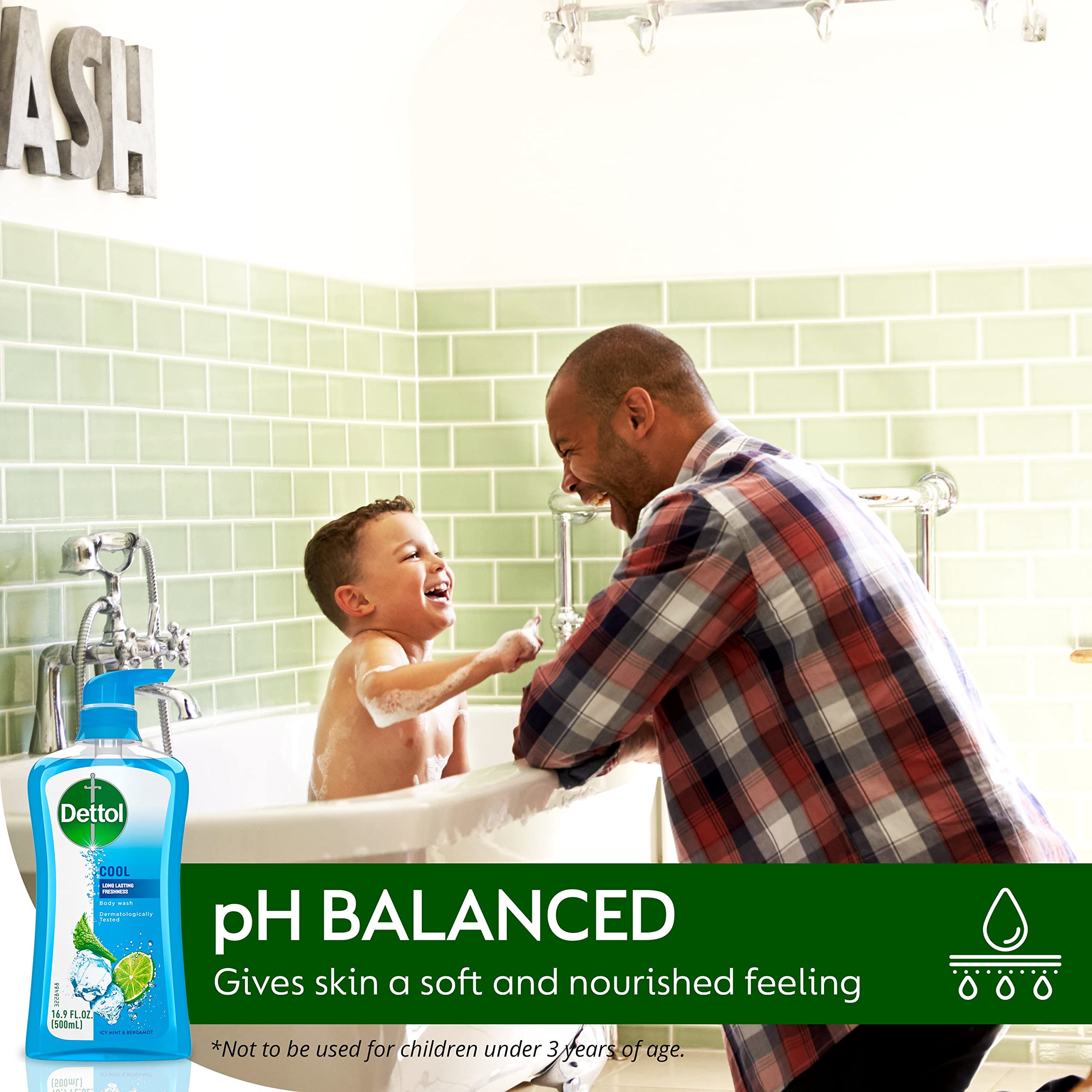 Dettol Cool: burbujas suaves para un lavado suave.