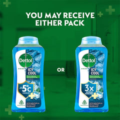 Dettol gel ducha cool etiqueta azul, fácil de identificar para un baño limpio