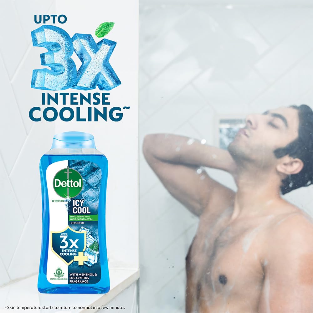 Dettol gel ducha cool textura espuma, limpieza suave y fresca