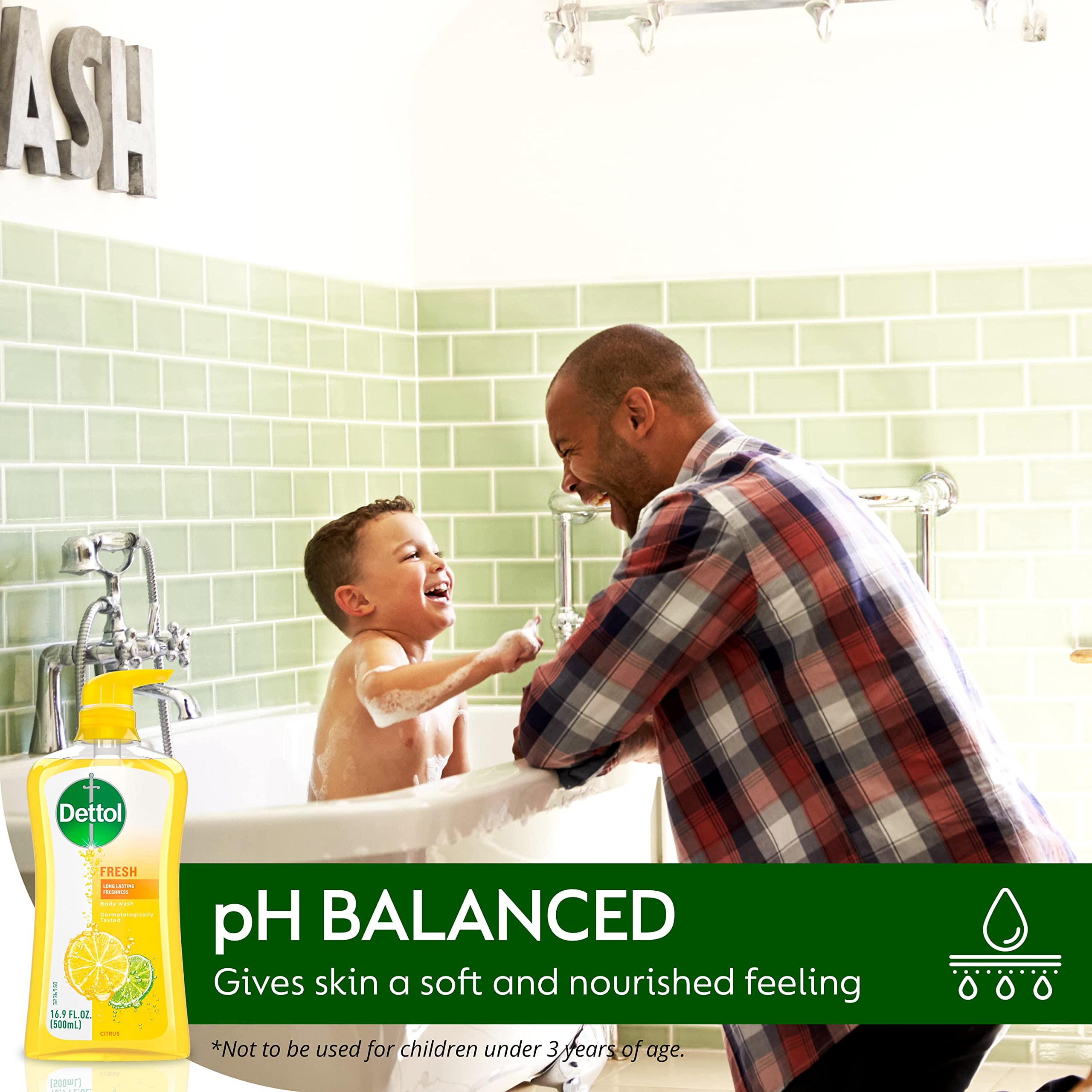 Uso diario en ducha para sensación fresca con Dettol