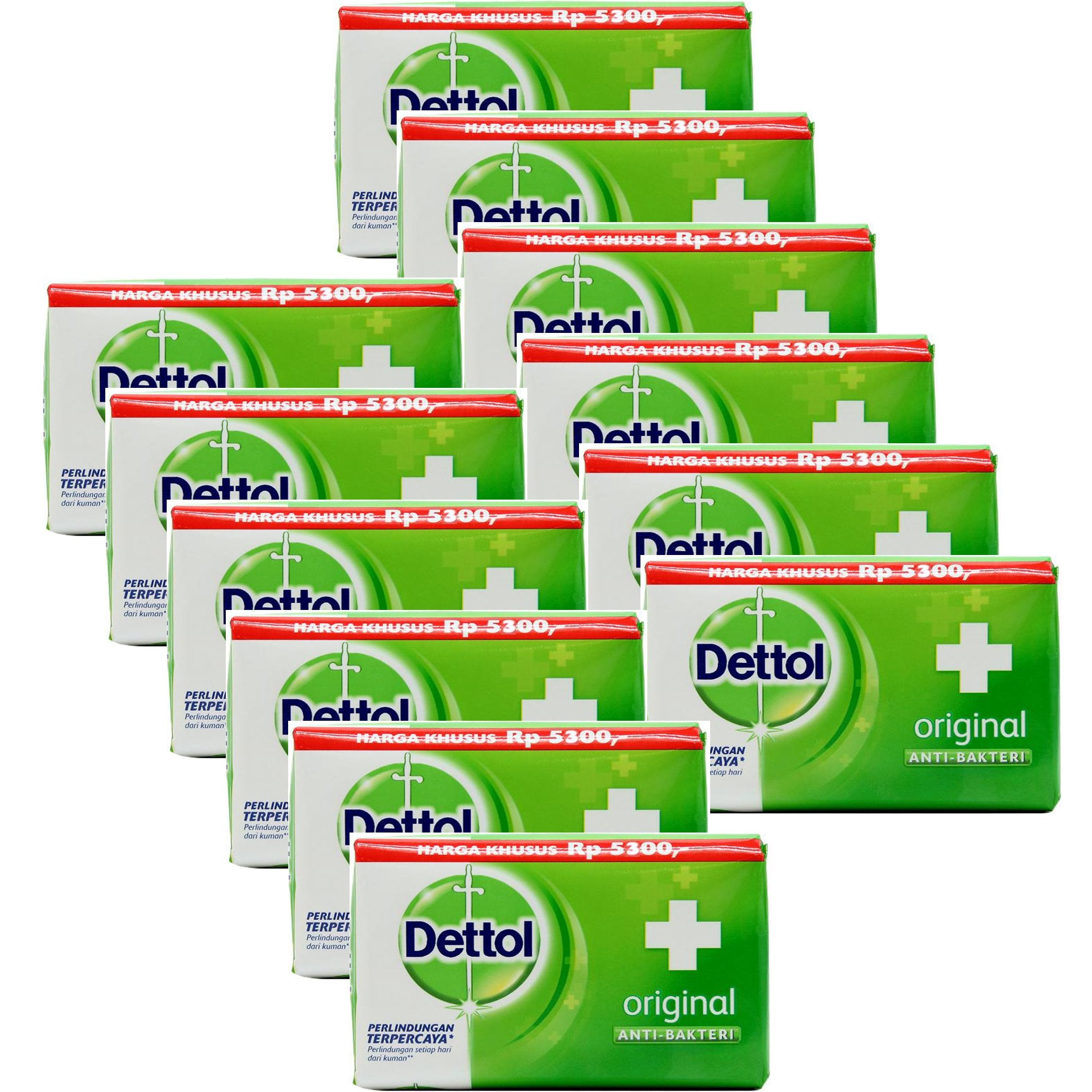Dettol jabon barra original 110 g para limpieza diaria de manos y cuerpo.
