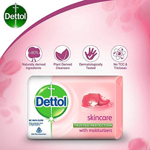 Dettol jabf3n cuidado de la piel 125 g barra, lista para usar