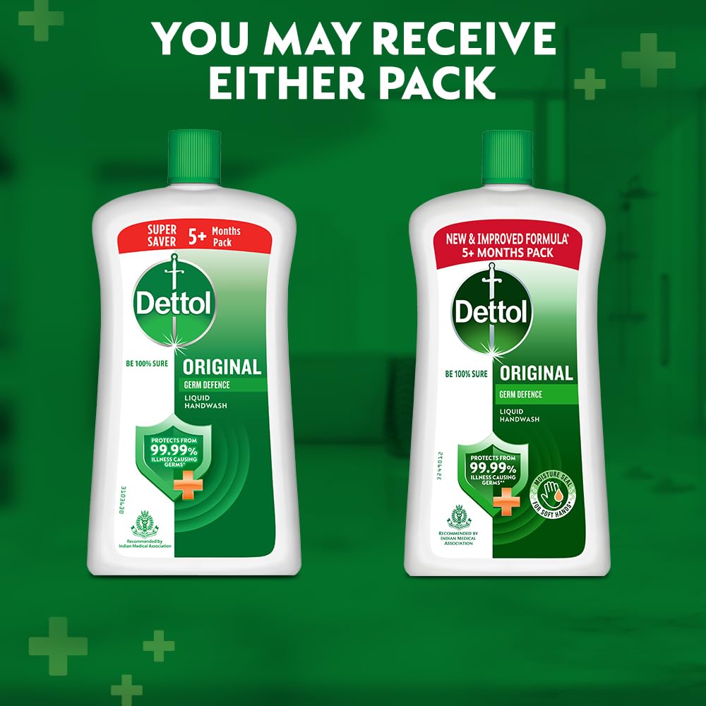 Dettol Jabon Líquido Original - etiqueta clara que facilita identificar el producto