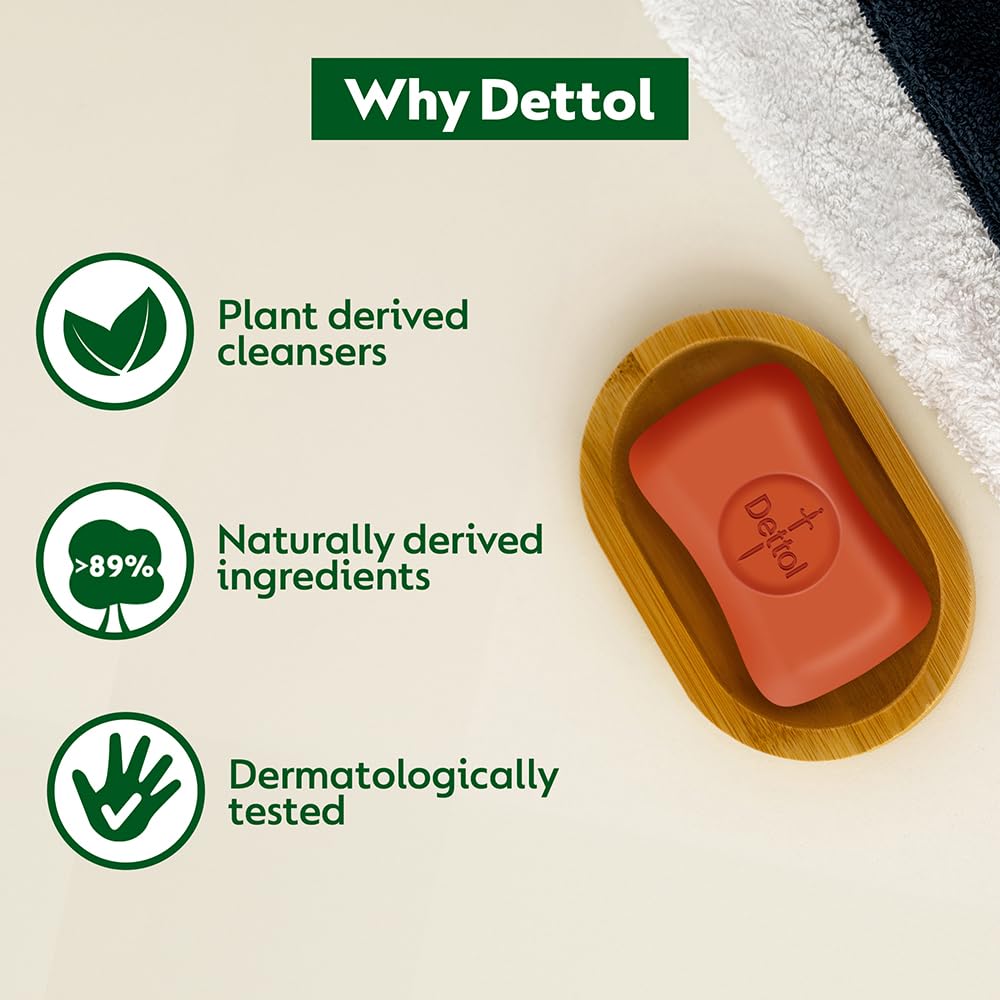 Dettol Original bar soap 100g pack6 family-use setup for everyday routines