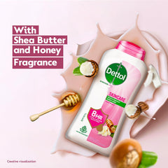 Dettol Skincare Nourish label closeup highlights size and formula