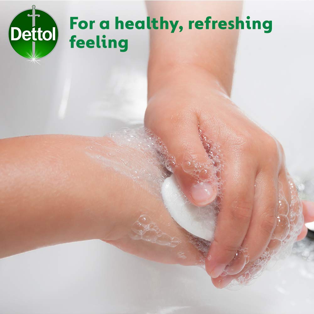 Dettol soap lathering on hand for hygienic clean